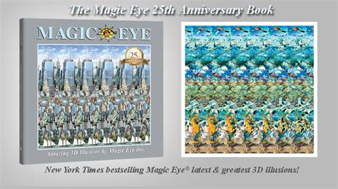 Explore the art of optical illusions with the Magic Eye 25th anniversary guidebook